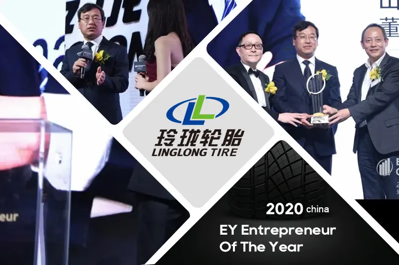 Ernst & Young kuulutas Wang Feng ettevõttest Shandong Linglong Tire Co., Ltd. Hiina Aasta® Aasta ettevõtja® 2020 auhinna võitjaks